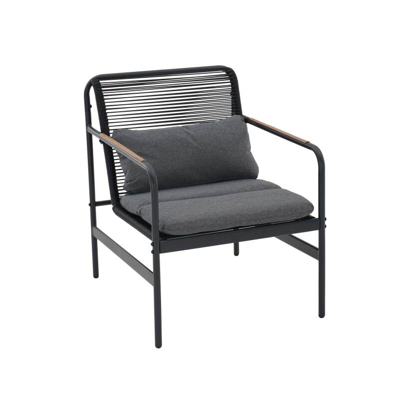 4-Sitzer-Gartenmöbel aus Metall mit 1 Sofa, 2 Sesseln und Couchtisch