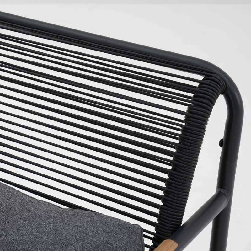 4-Sitzer-Gartenmöbel aus Metall mit 1 Sofa, 2 Sesseln und Couchtisch