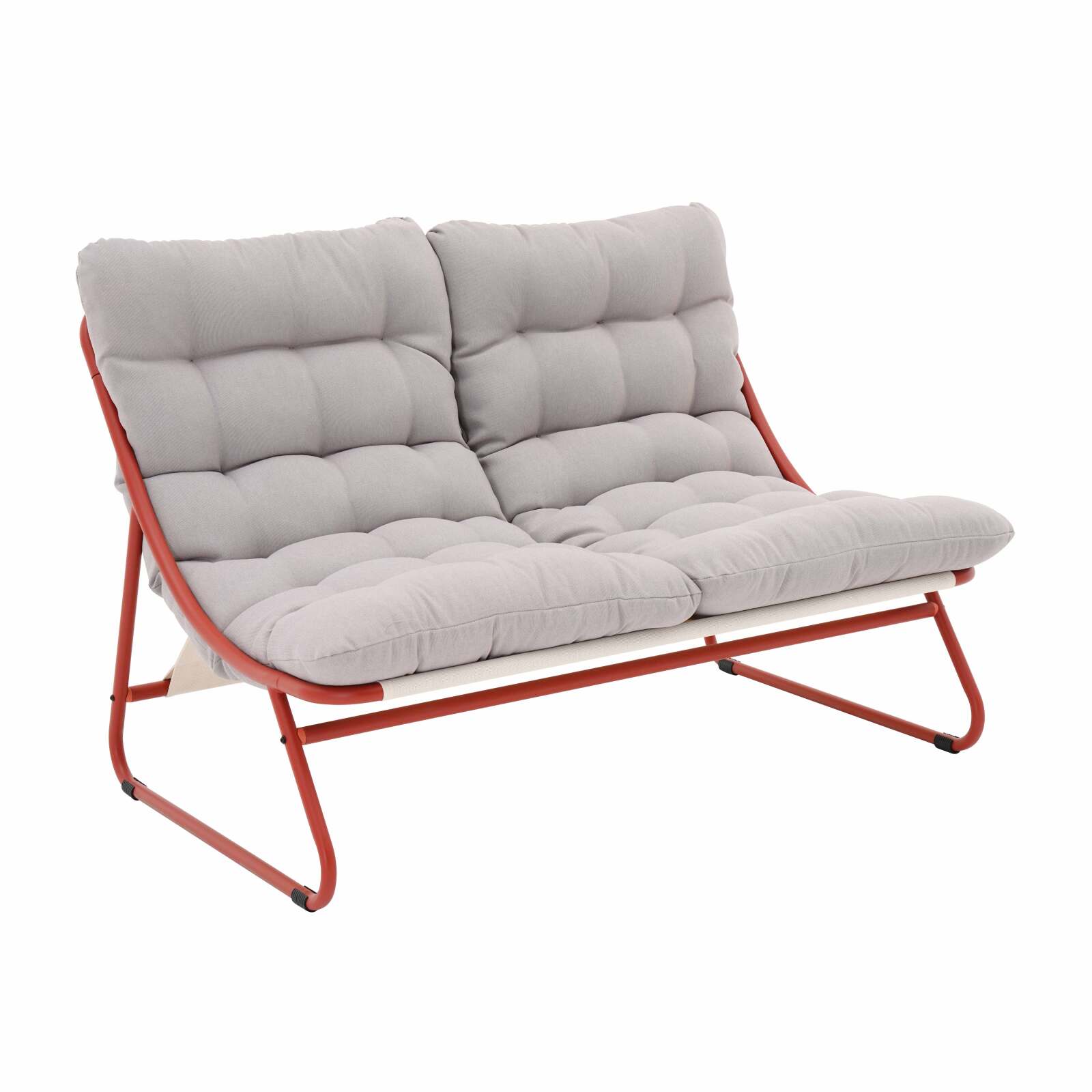 4-Sitzer-Gartenmöbel aus Metall mit 1 Sofa, 2 Sesseln und Couchtisch