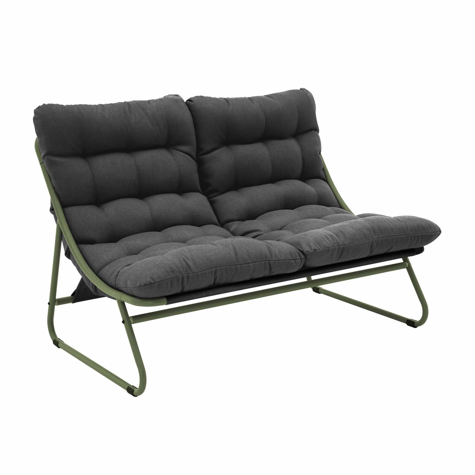 4-Sitzer-Gartenmöbel aus Metall mit 1 Sofa, 2 Sesseln und Couchtisch