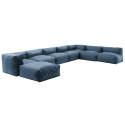Modulares Ecksofa mit 5 Sesseln, 2 Ecksesseln und 1 Ottomane