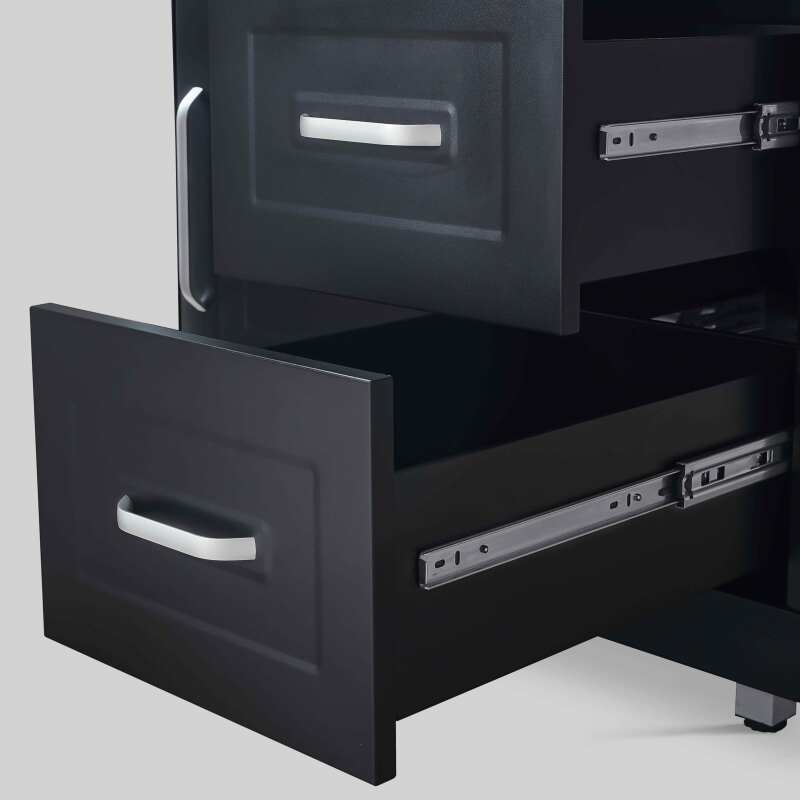 3-Element-Außenküche aus Stahl mit Grill