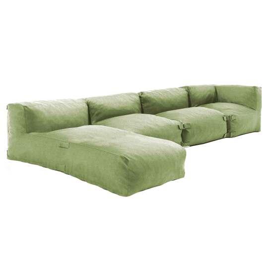 Modulare Gartenmöbel mit 2 Kaminstühlen, 1 Ecksessel und 1 Chaiselongue