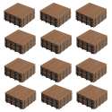 Set von steckbaren Terrassenfliesen aus Verbundholz - (30 x 30 x 2,5 cm)