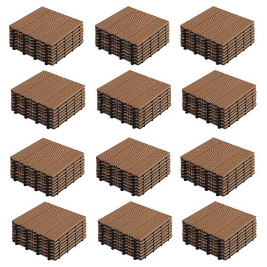 Set Terrassenplatten klippbar mit braunen Steinfliesen | Oviala