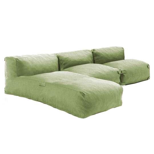 Modulare Gartenmöbel mit 2 Sesseln und 1 Chaiselongue