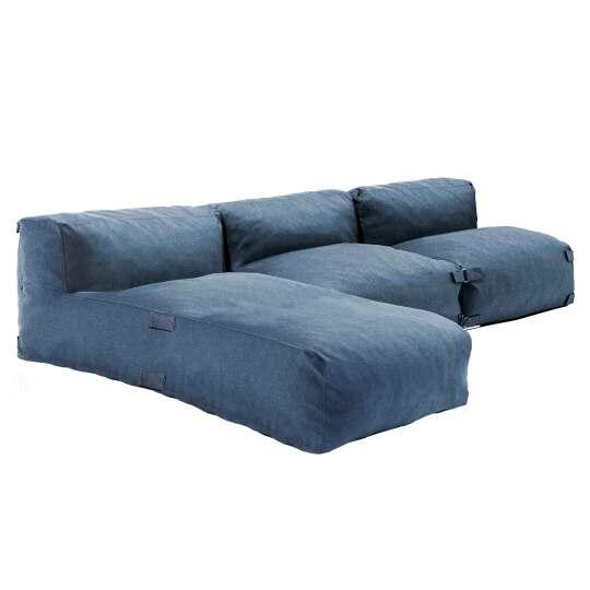 Modulare Gartenmöbel mit 2 Sesseln und 1 Chaiselongue
