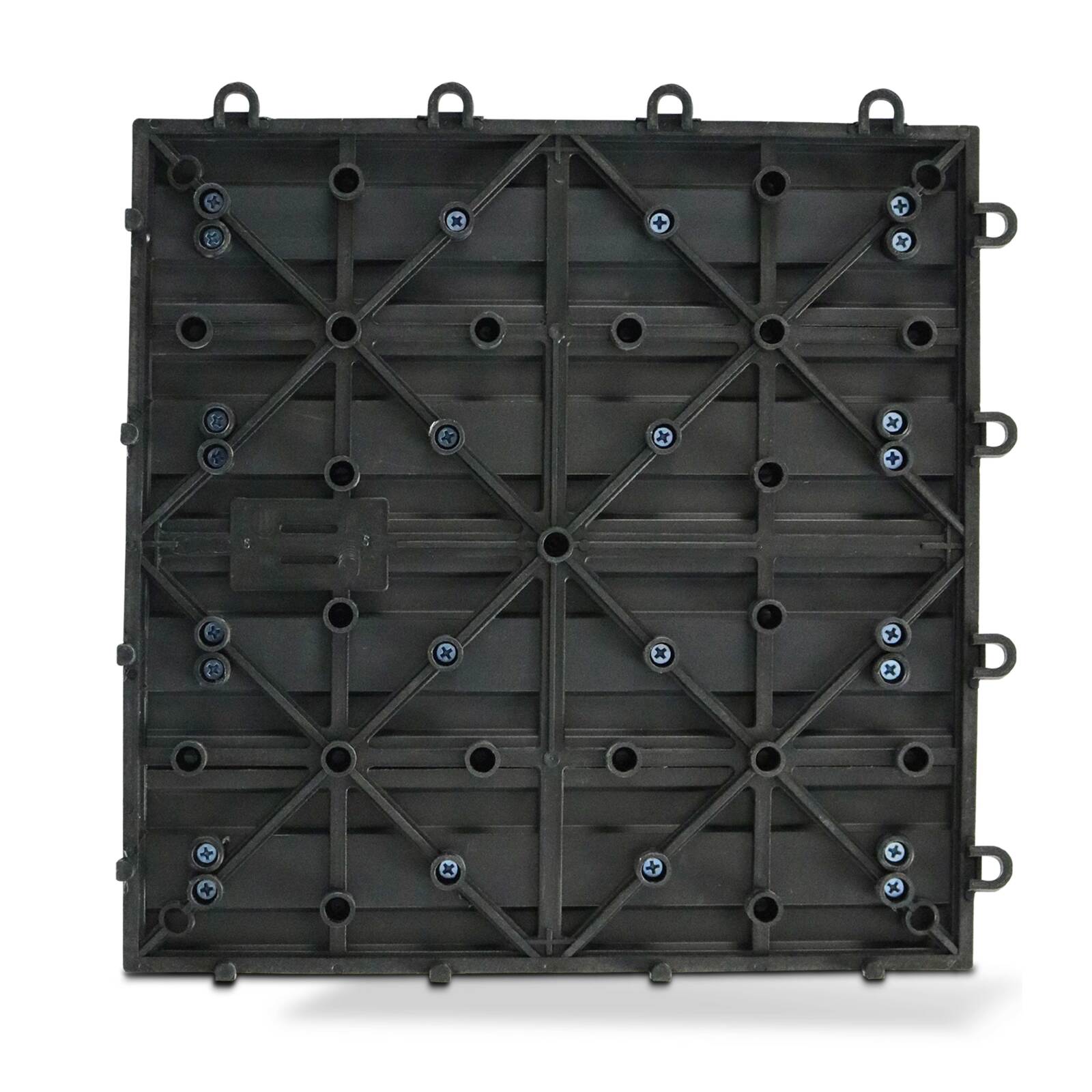 Set von steckbaren Terrassenfliesen aus Verbundholz