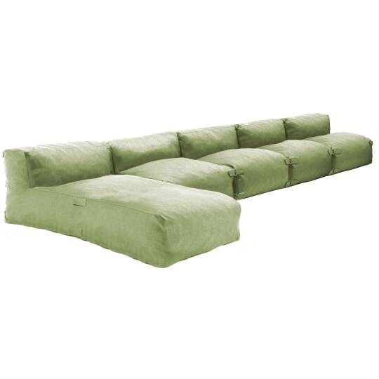 Modulare Gartenmöbel mit 4 Sesseln und 1 Chaiselongue
