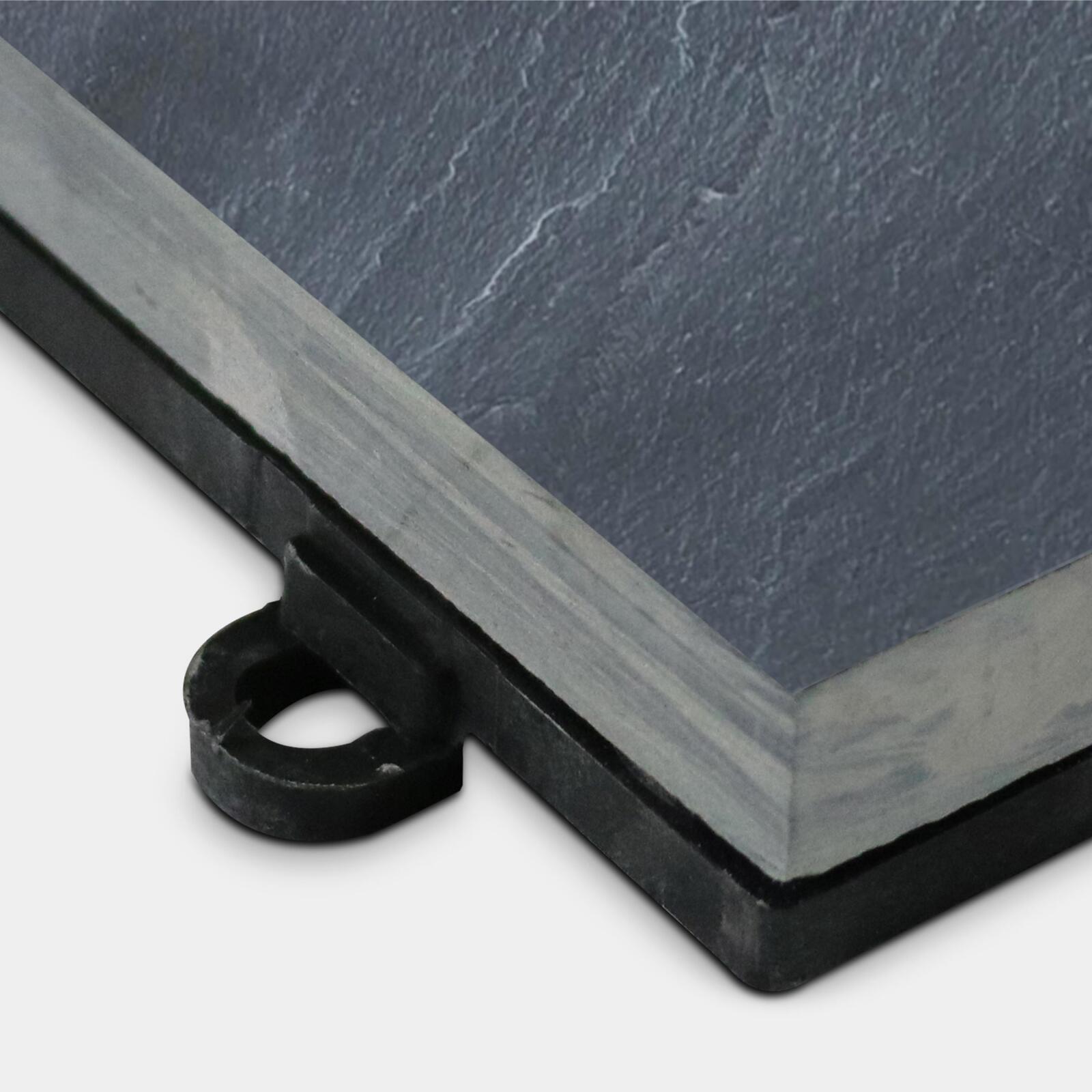 Set von steinernen Terrassenplatten, die einfach zu befestigen sind  Set von steinernen Terrassenplatten, die einfach zu befestigen sind