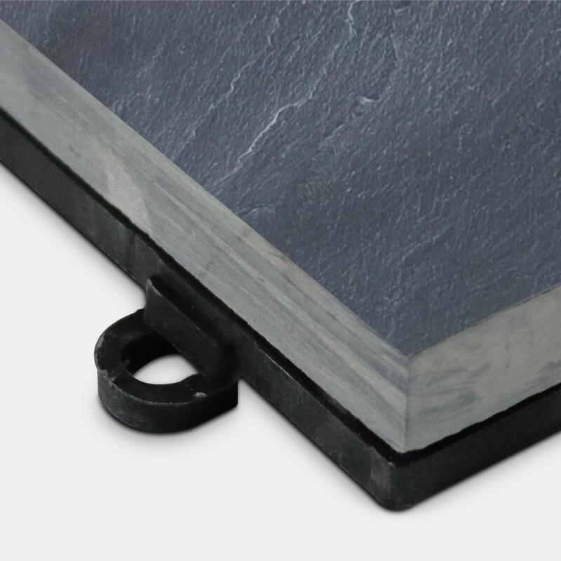 Set von steinernen Terrassenplatten, die einfach zu befestigen sind 