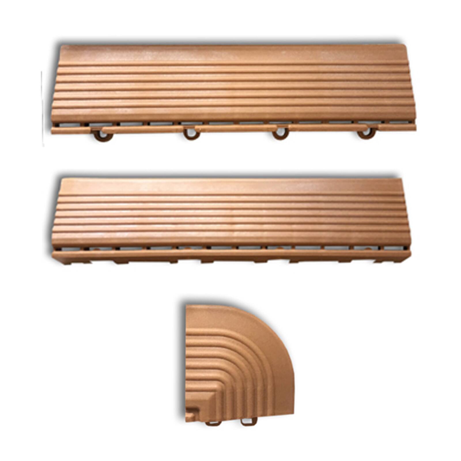 Braune Münzen und Kanten für klickbare Fliesen 