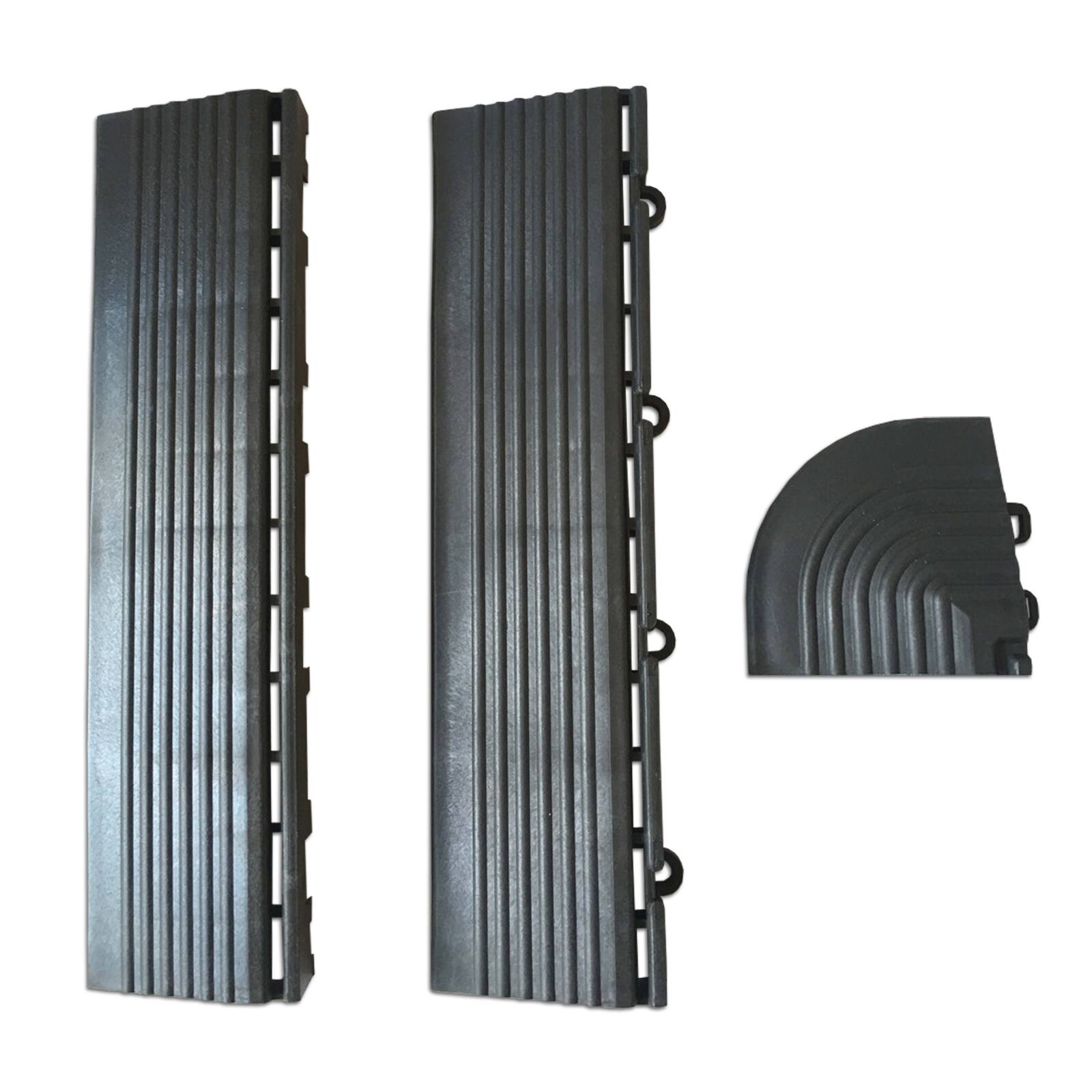 Schwarze Münzen und Kanten für klickbare Fliesen 