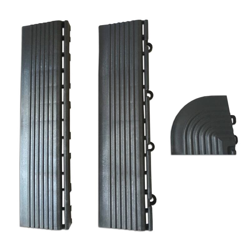 Schwarze Münzen und Kanten für klickbare Fliesen 