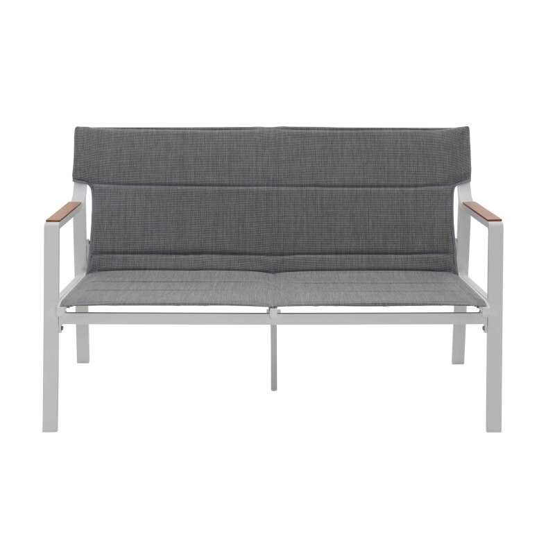 4-Sitzer-Gartenmöbel aus Aluminium mit 1 Sofa, 2 Sesseln und Couchtisch