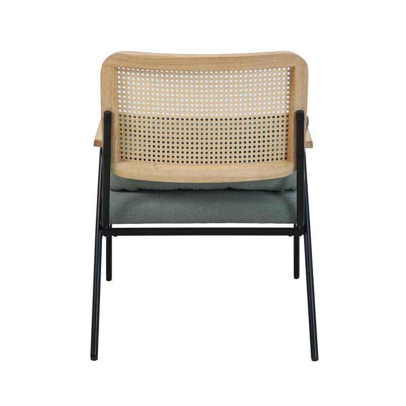 Relaxsessel aus Stahl, synthetischem Rattan und Stoff