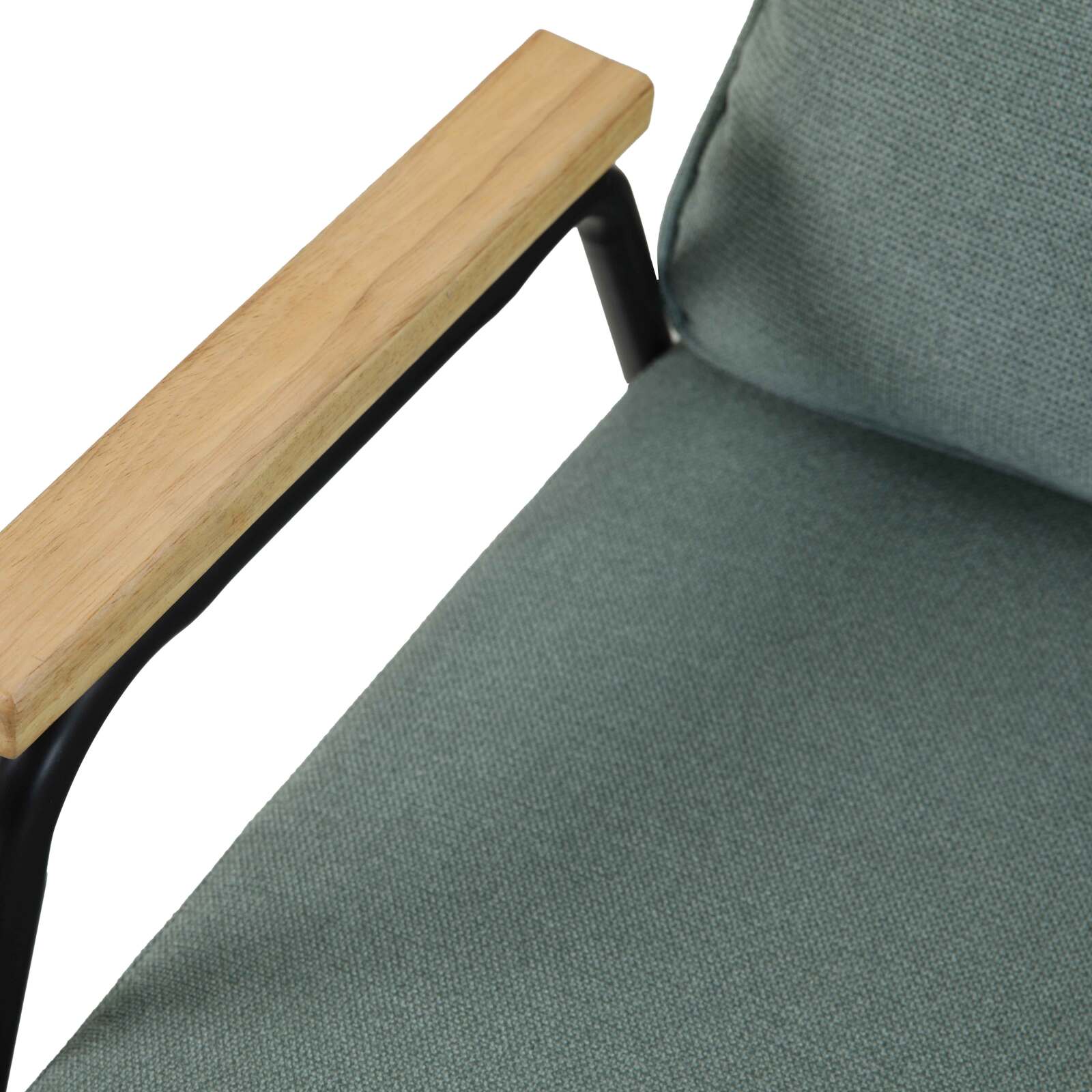 Relaxsessel aus Stahl, synthetischem Rattan und Stoff