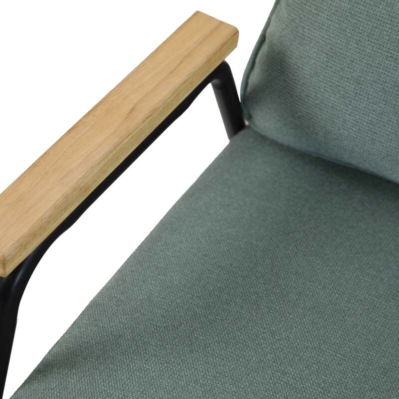 Relaxsessel aus Stahl, synthetischem Rattan und Stoff