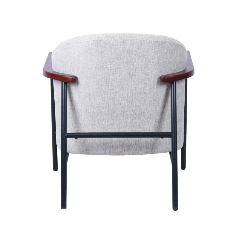 Relaxsessel aus Stahl, Holz und Stoff (5/7)