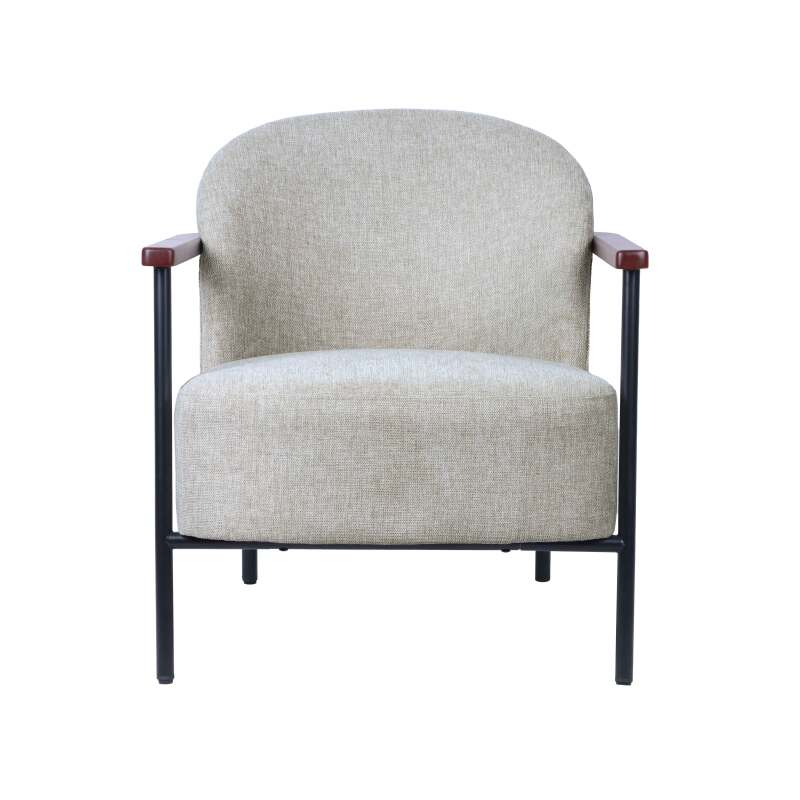 Relaxsessel aus Stahl, Holz und Stoff (3/7)