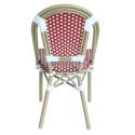 Pariser Bistrostuhl aus Aluminium und synthetischem Rattan