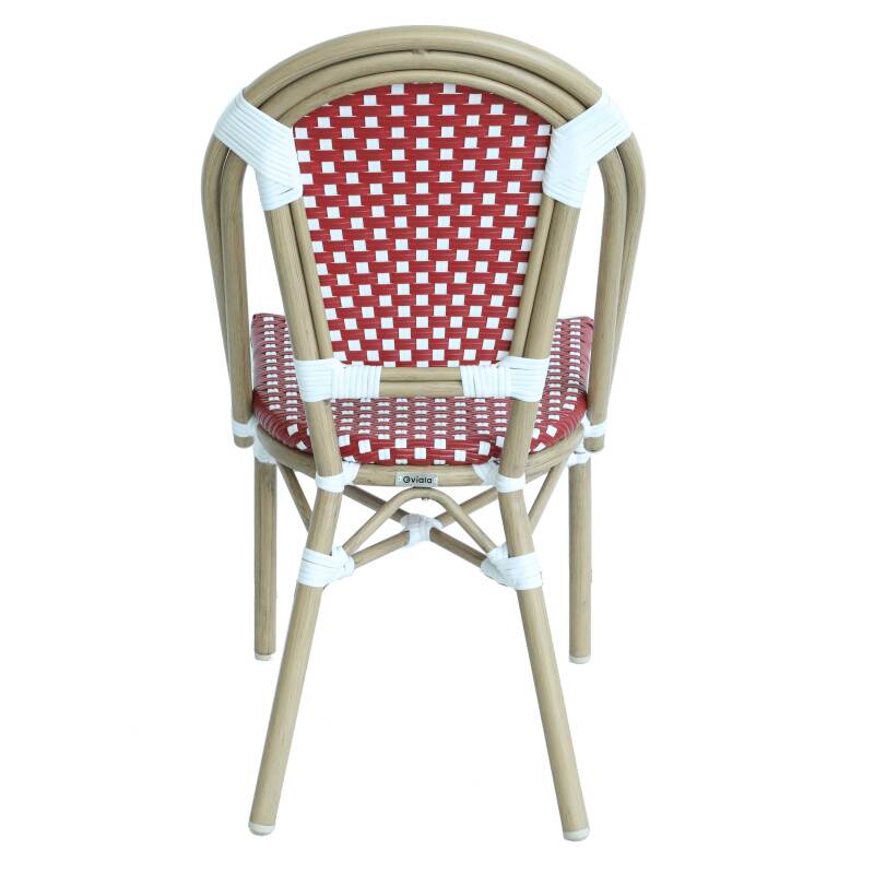 Pariser Bistrostuhl aus Aluminium und synthetischem Rattan (3/4)