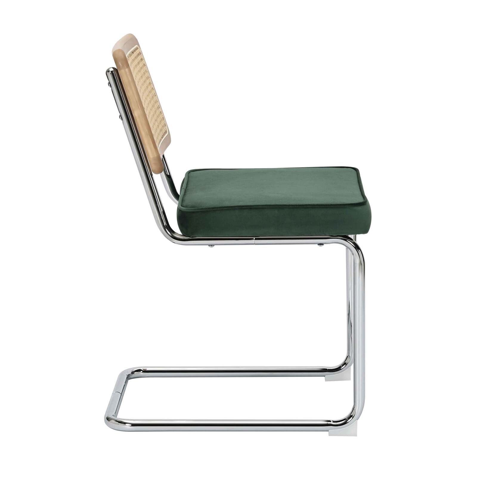 Set aus 2 Stühlen aus Stahl und Samt 