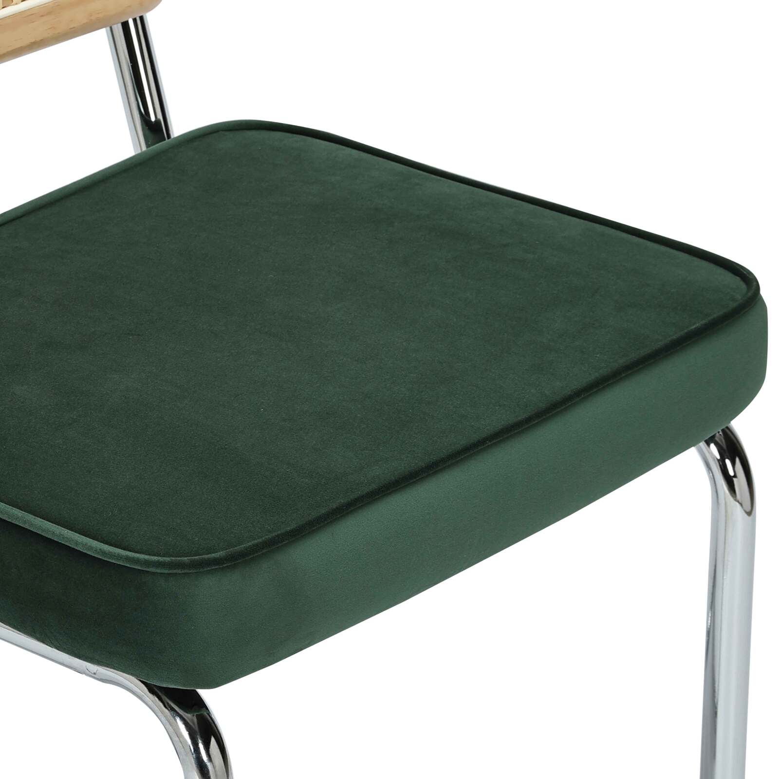 Set aus 2 Stühlen aus Stahl und Samt 