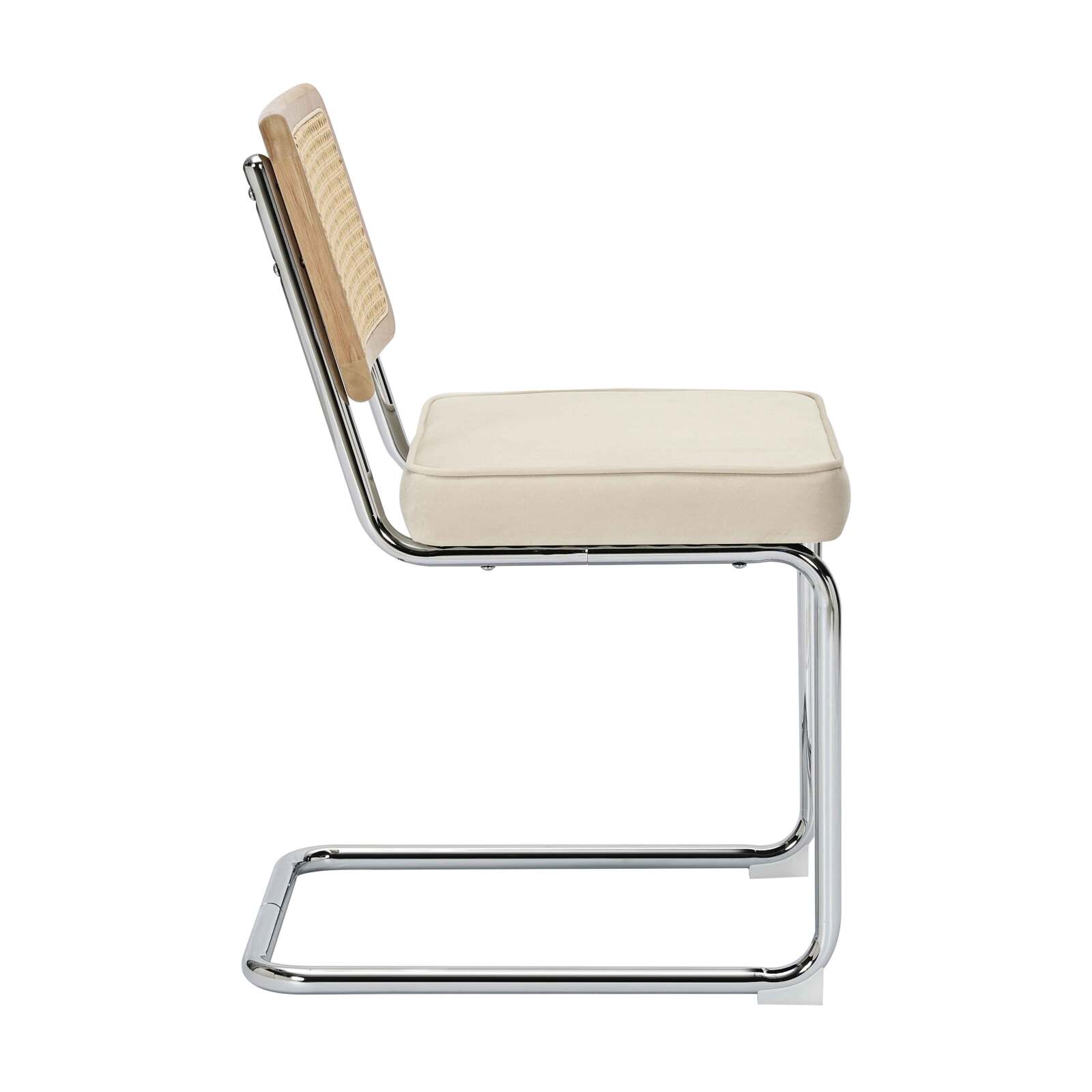 Set aus 2 Stühlen aus Stahl und Samt 