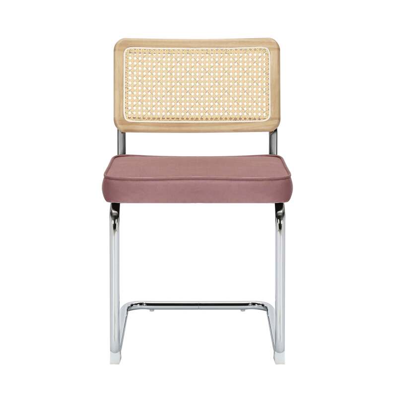 Set aus 2 Stühlen aus Stahl und Samt  (6/7)