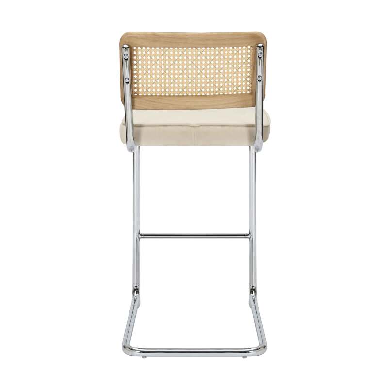 Set mit 2 Hochstühlen aus Stahl und Samt  (5/8)