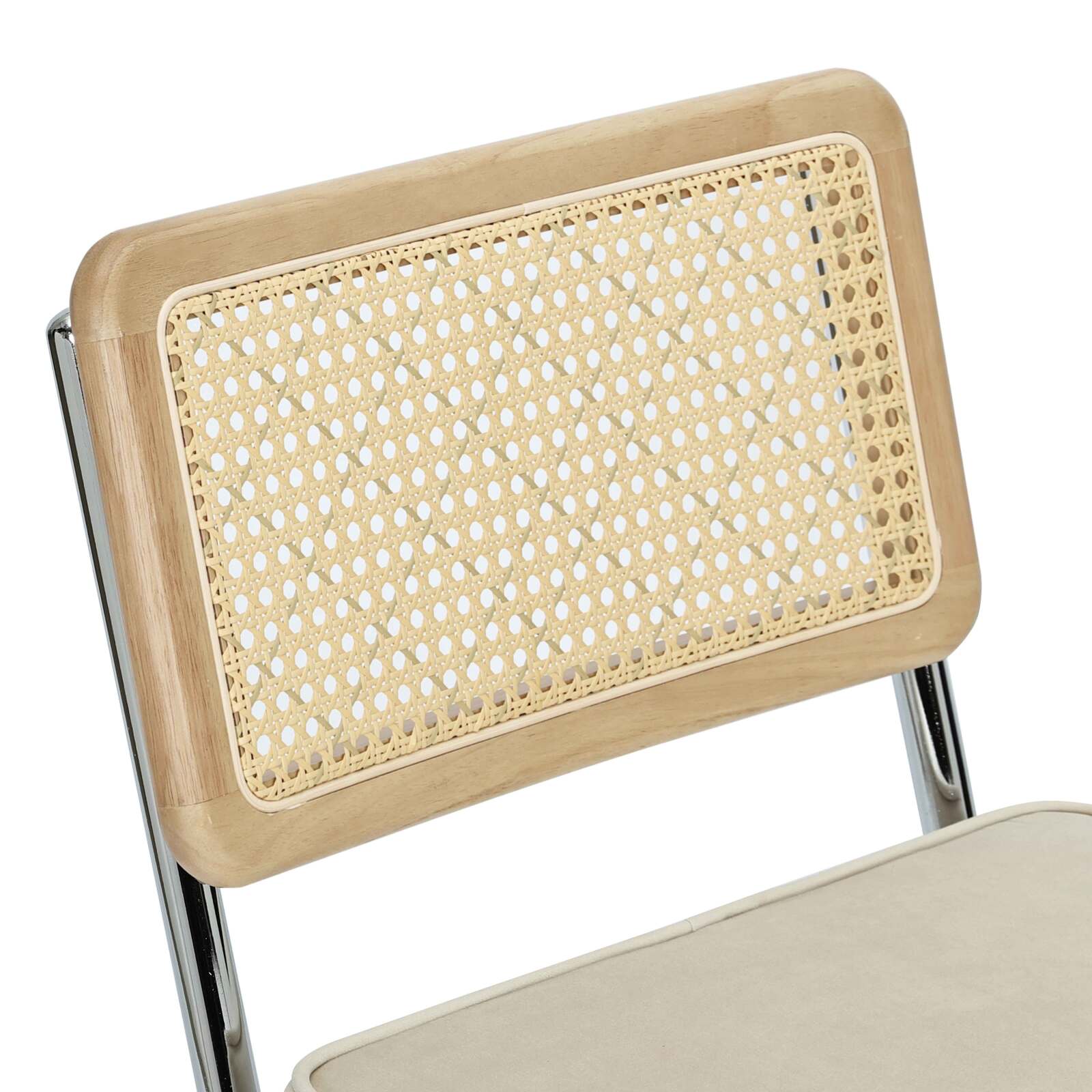 Set mit 2 Hochstühlen aus Stahl und Samt 