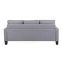Ecksofa mit 3-Sitzer-Chaiselongue aus Stoff