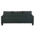 Ecksofa mit 3-Sitzer-Chaiselongue aus Stoff