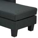 Ecksofa mit 3-Sitzer-Chaiselongue aus Stoff