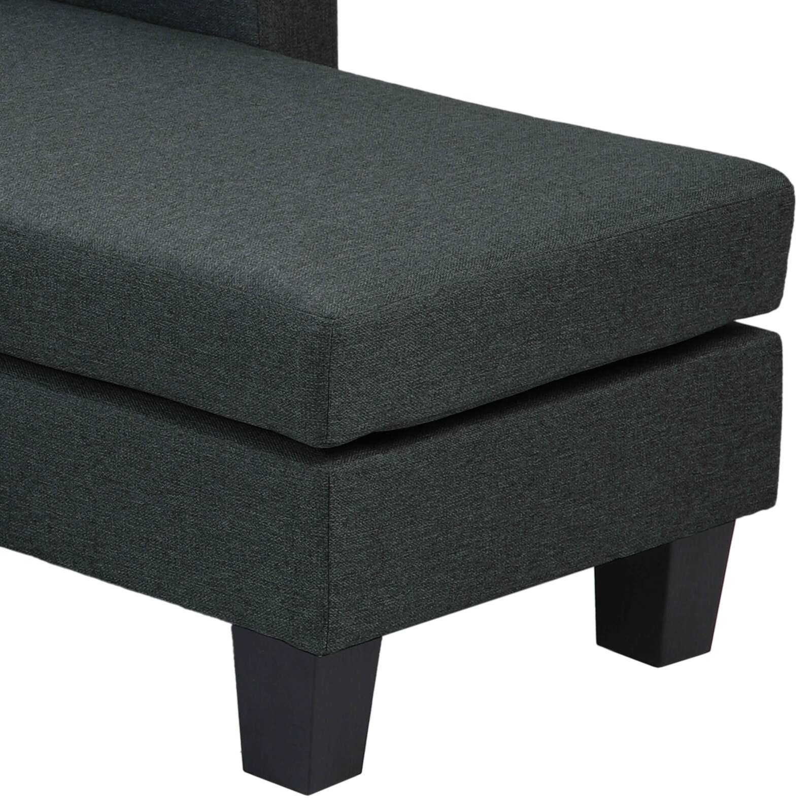 Ecksofa mit 3-Sitzer-Chaiselongue aus Stoff