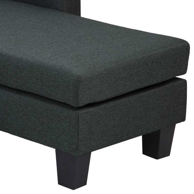 Ecksofa mit 3-Sitzer-Chaiselongue aus Stoff (5/8)