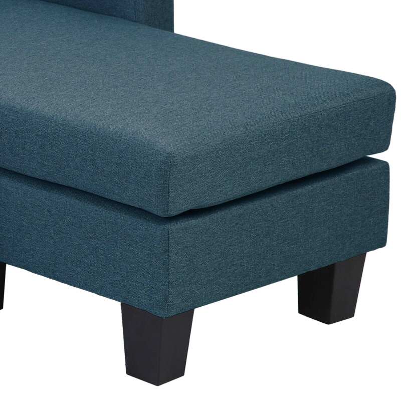 Ecksofa mit 3-Sitzer-Chaiselongue aus Stoff (4/5)