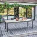 Ausziehbarer Gartentisch aus Aluminium und DPC 12 bis 14 Personen 256/320x100 cm - Lifestyle