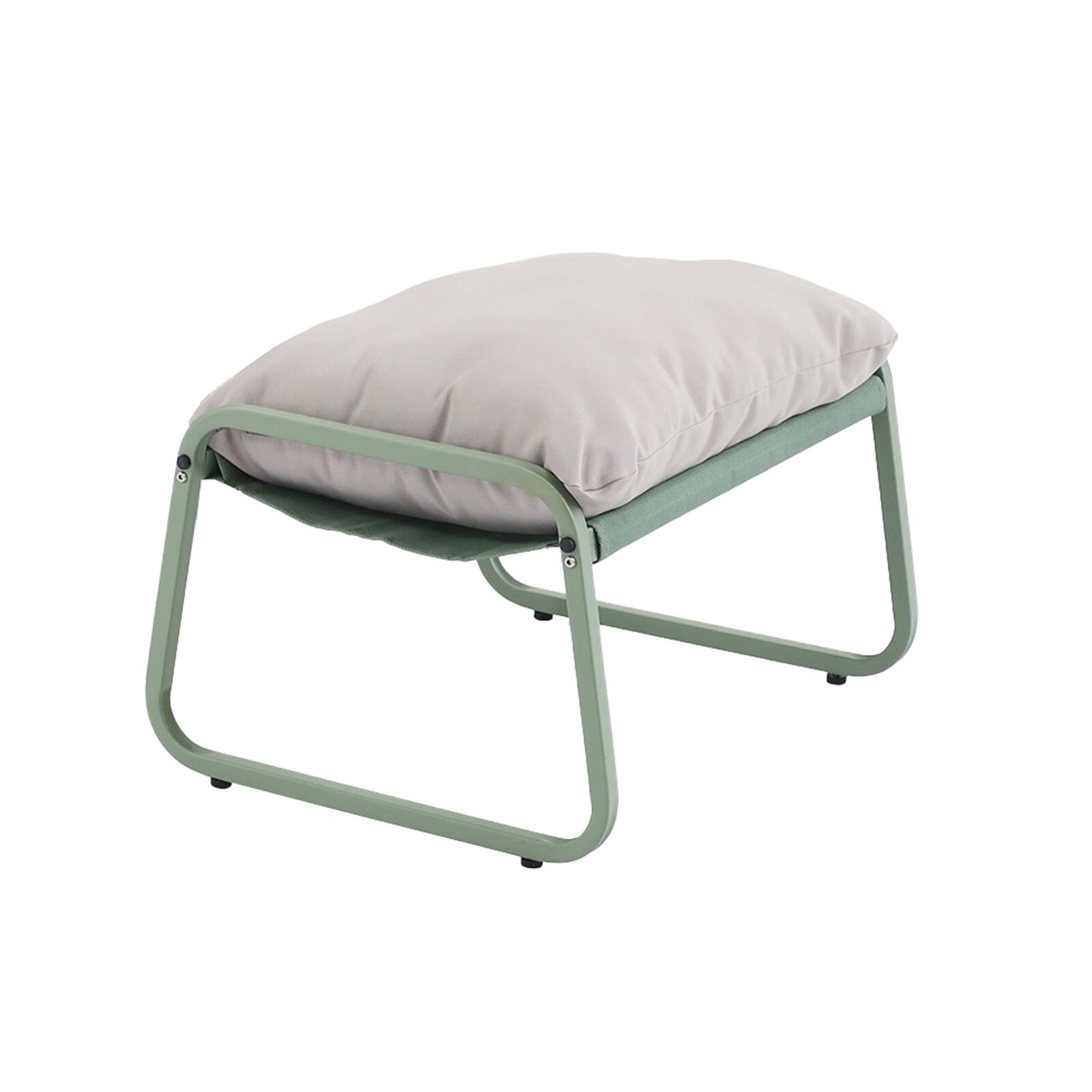 Relaxsessel aus Stahl und Textilene mit Fußstütze