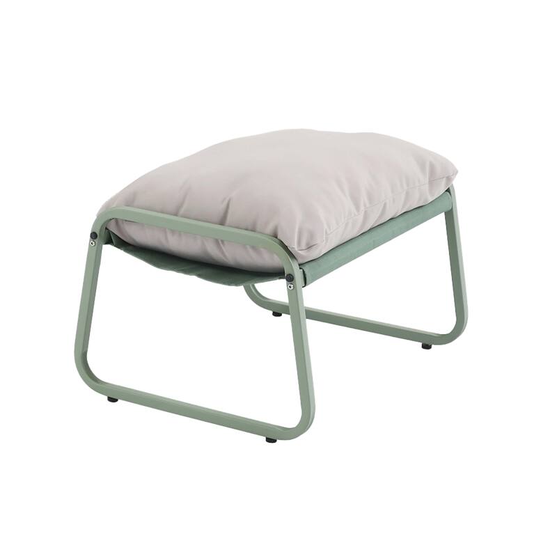 Relaxsessel aus Stahl und Textilene mit Fußstütze (4/5)