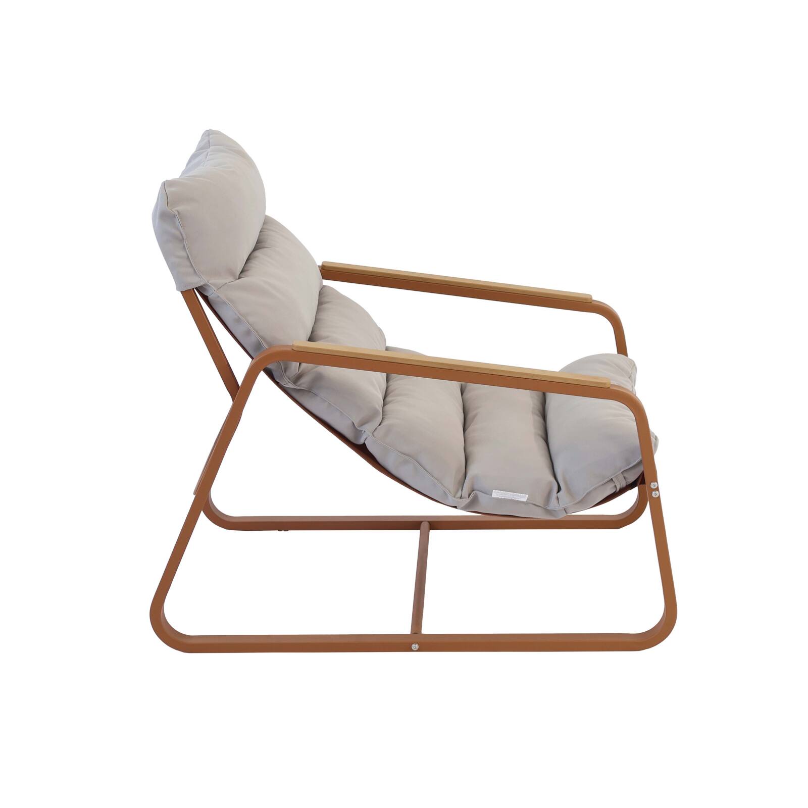 Relaxsessel aus Stahl und Textilene mit Fußstütze