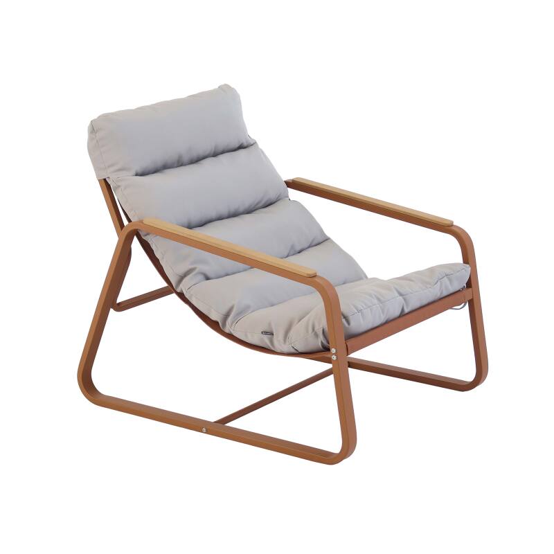 Relaxsessel aus Stahl und Textilene mit Fußstütze (2/7)