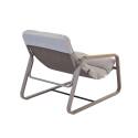 Relaxsessel aus Stahl und Textilene mit Fußstütze