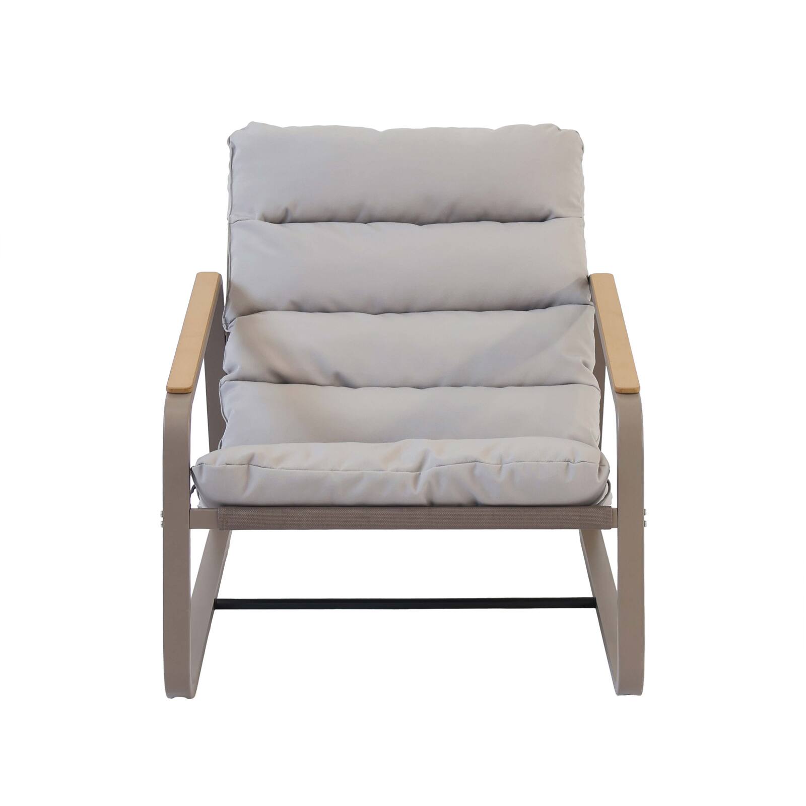 Relaxsessel aus Stahl und Textilene mit Fußstütze