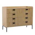 Kommode mit 5 Schubladen in MDF-Melamindekor 100 cm