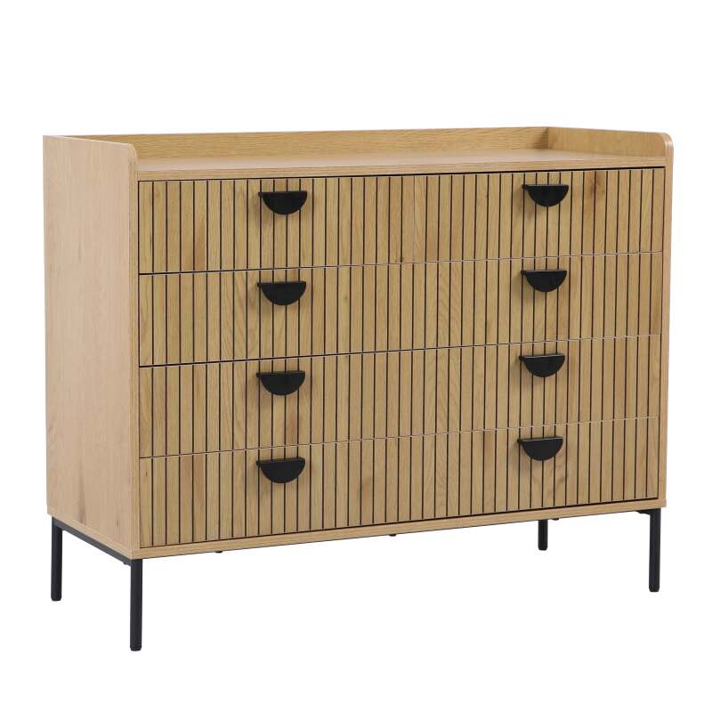 Kommode mit 5 Schubladen in MDF-Melamindekor 100 cm