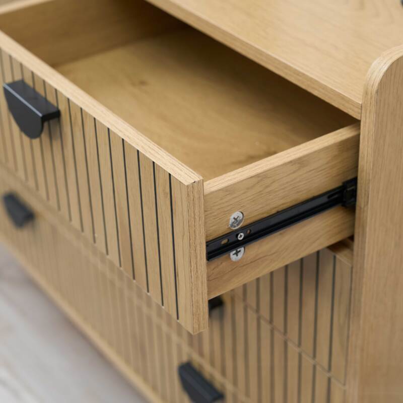 Kommode mit 5 Schubladen in MDF-Melamindekor 100 cm