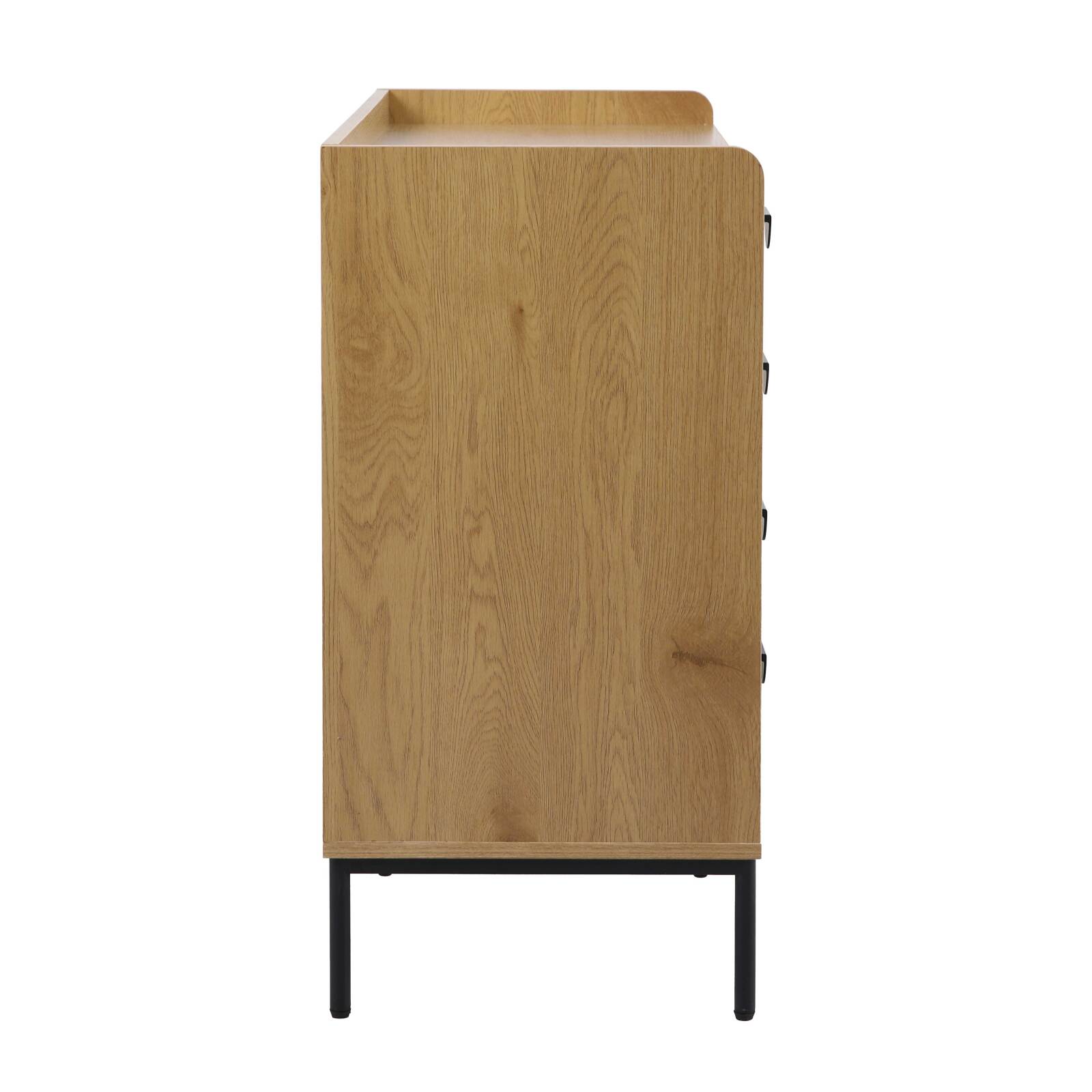 Kommode mit 5 Schubladen in MDF-Melamindekor 100 cm