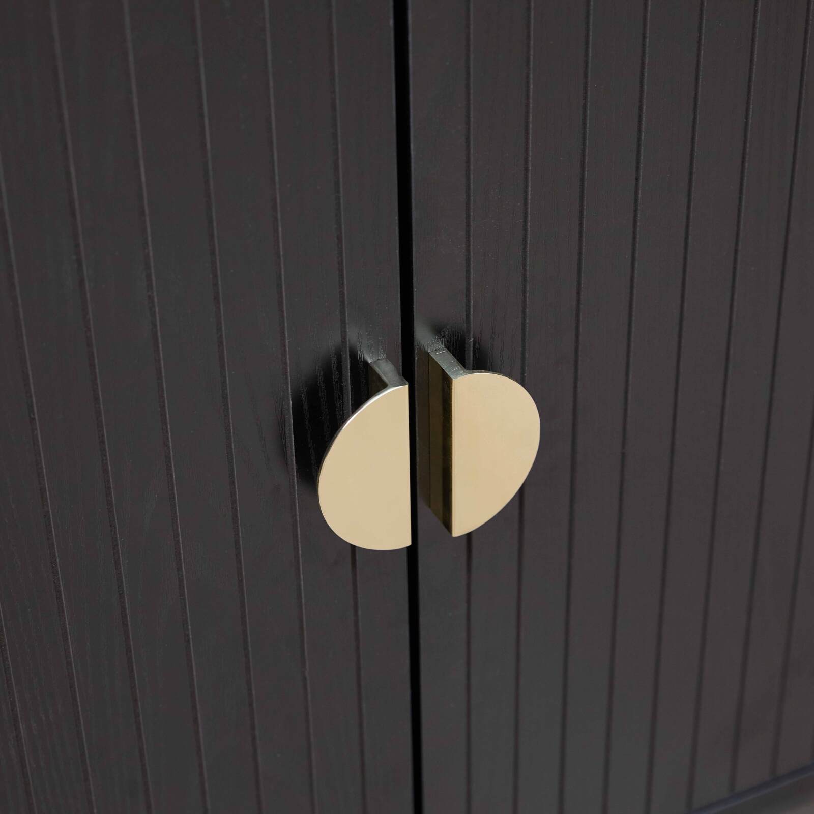 Sideboard 2 Türen und 3 Schubladen aus Stahl und MDF-Melamindekor 150 cm